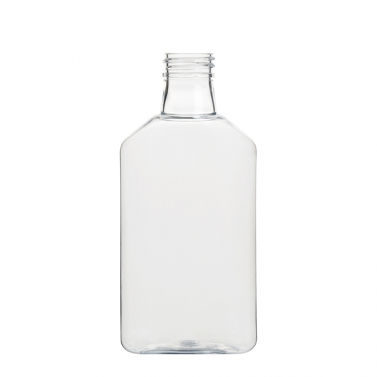 flache ovale Flasche aus Kunststoff
