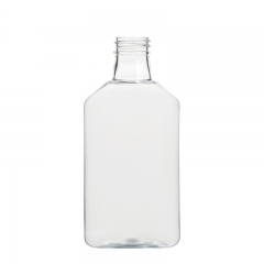 flache ovale Flasche aus Kunststoff