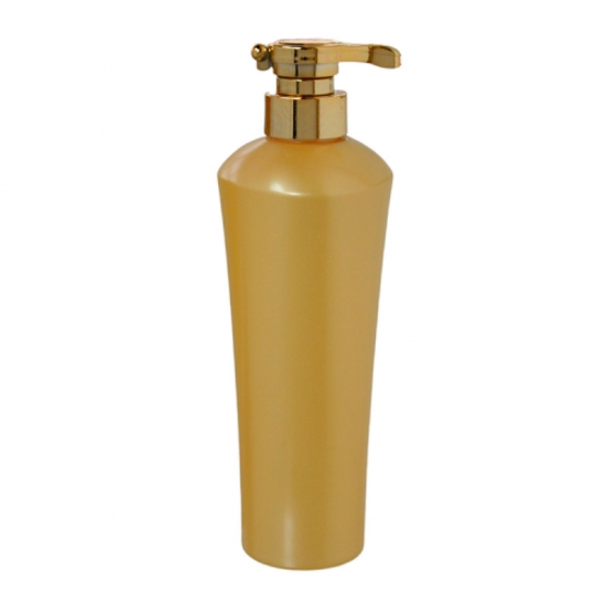 500 ml speziell geformte gelbe Waschflaschen mit goldenen Pumps