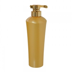 500 ml speziell geformte gelbe Waschflaschen mit goldenen Pumps