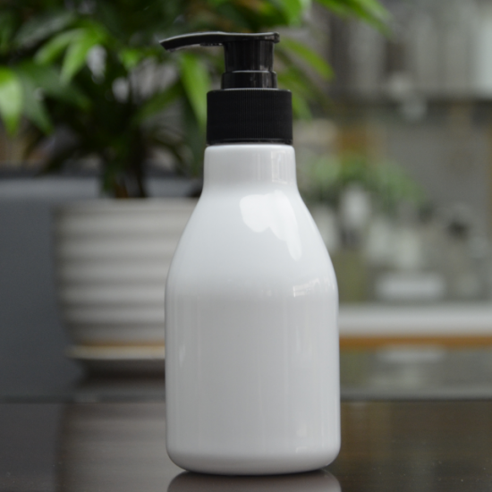 mlik white shower gel bottle