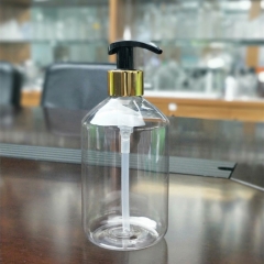 500 ml klare PET-Flasche mit Goldenen Pumpe