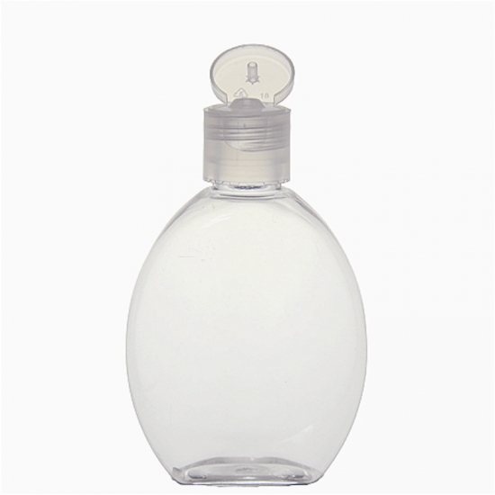 110ml 3.7 oz flache, rund geformte PET-squeezable hand sanitizer Flasche mit flip-top-Kappen