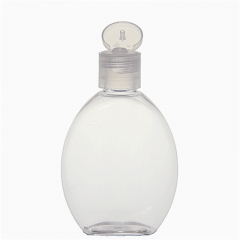 110ml 3.7 oz flache, rund geformte PET-squeezable hand sanitizer Flasche mit flip-top-Kappen