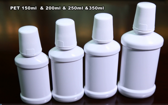  150ml  200ml  250ml  350ml leere Mundwasser Mundflüssigkeit Verpackung Kunststoff Haustier Flasche
