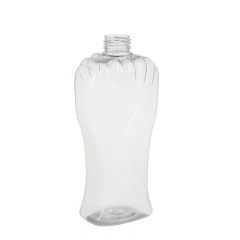 rechteckige kleine Taille gestreifte Schultern 560ml Plastikflasche für Haustiere