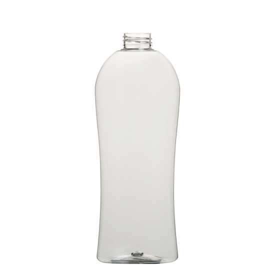 kleine Taille oval 750ml Kunststoff-Haustierflasche kosmetische Verpackung