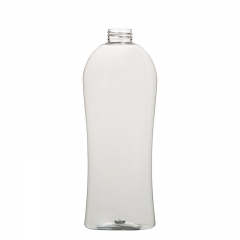 kleine Taille oval 750ml Kunststoff-Haustierflasche kosmetische Verpackung