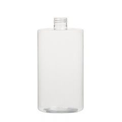 flache Schulter runde Flasche Kaliber 24 500ml Kosmetikbehälter klares Haustier neue Flasche