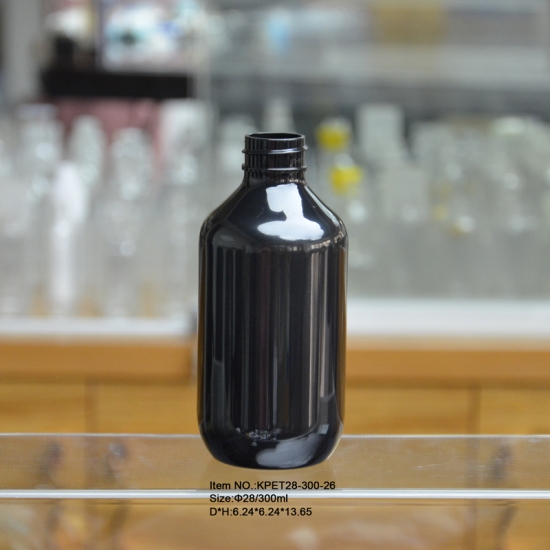  300ml 10oz schwarze PET-Flasche