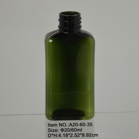  60ml grüne Rechteckflasche.