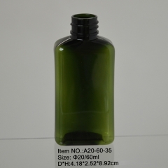  60ml grüne Rechteckflasche.