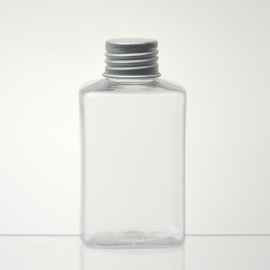 Klare Plastik-Quadrat-Flaschen
