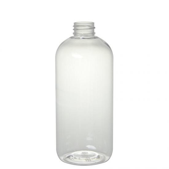 clear cosmo oval plastic bottle