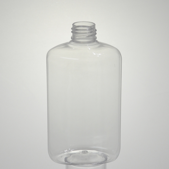 255 ml leere flache quadratische Wasserflasche aus Kunststoff